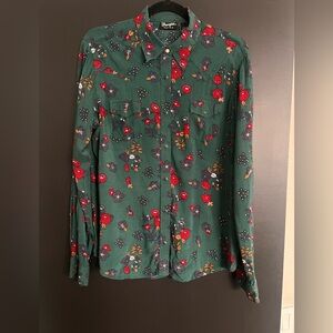 Wrangler Retro Green Floral Top